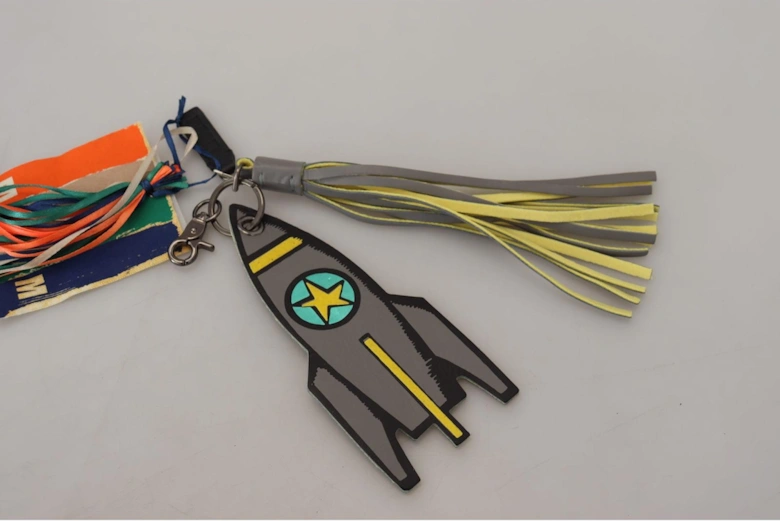 Rocket Keychain Multicolor Leather Women
