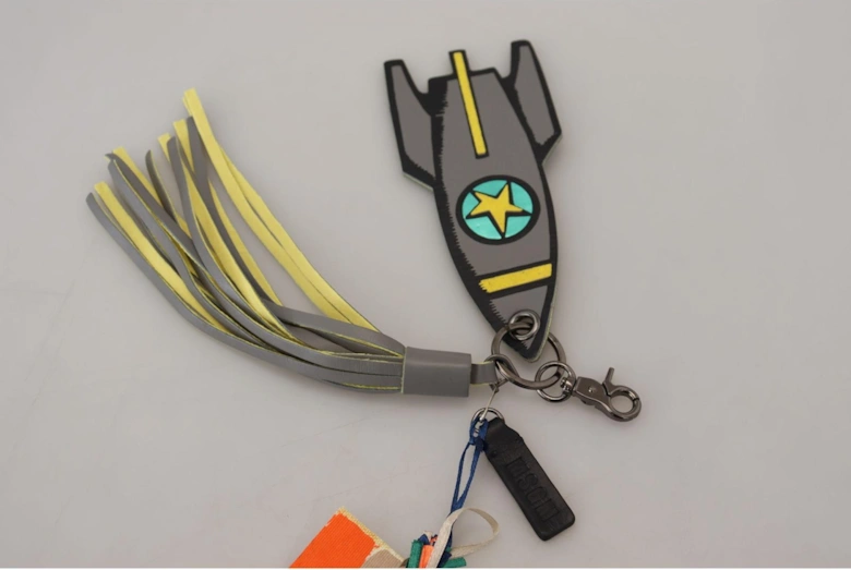 Rocket Keychain Multicolor Leather Women