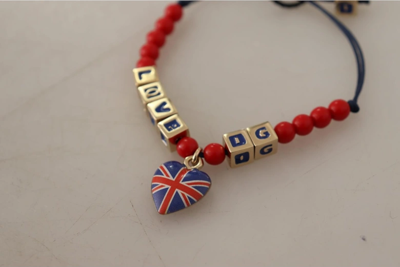 I Love DG Charm Bracelet Red Blue Women