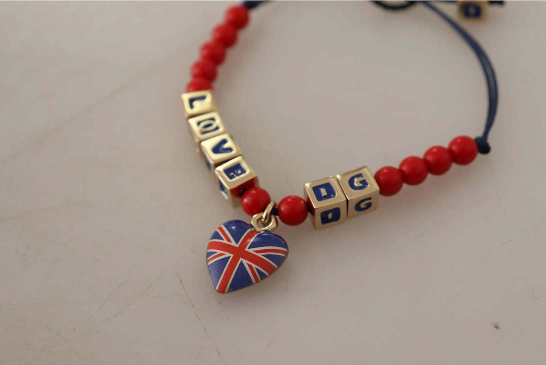 I Love DG Charm Bracelet Red Blue Women