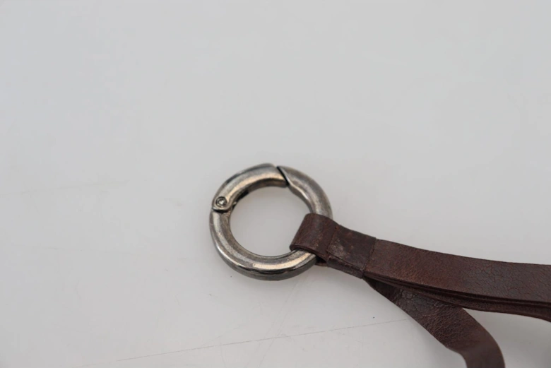 Leather Tassel Keychain Women - Brown