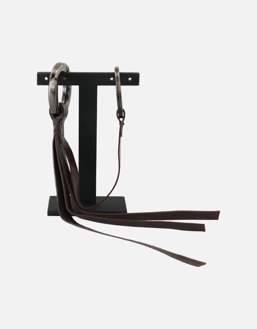 Leather Tassel Keychain Women - Brown