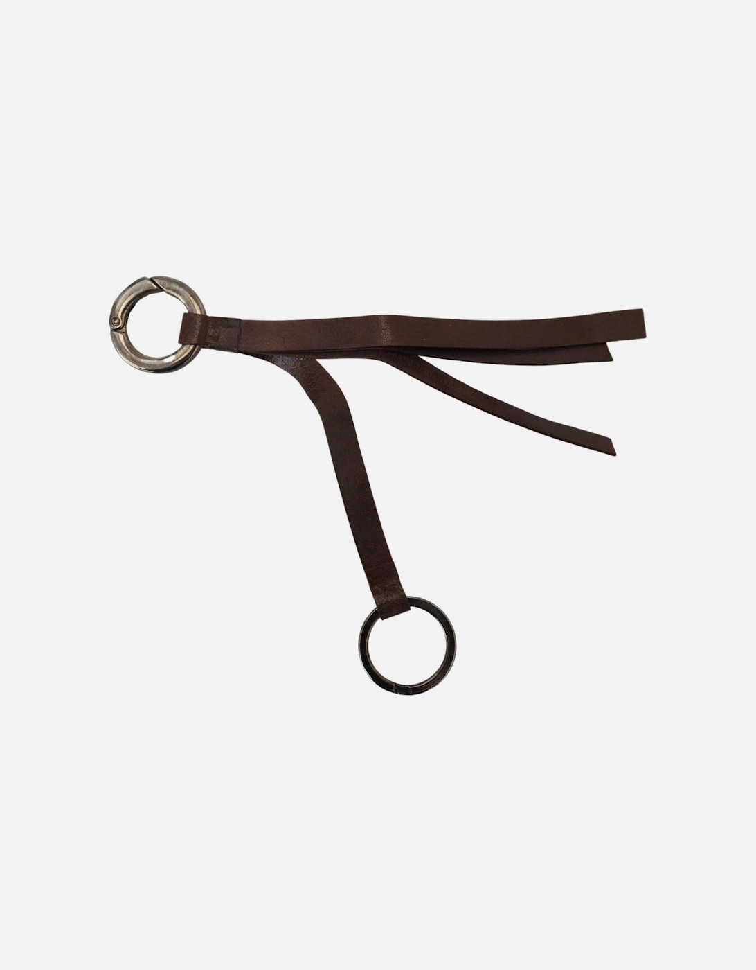 Leather Tassel Keychain Women - Brown