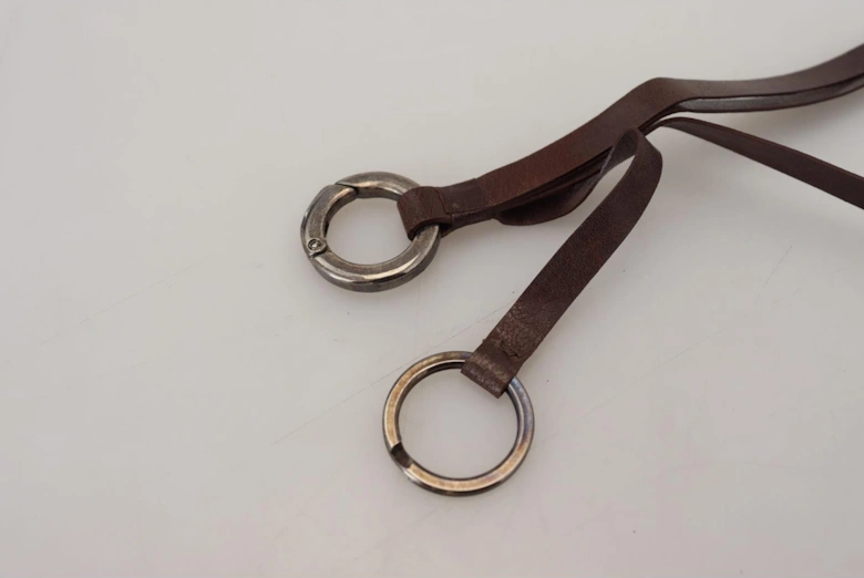 Leather Tassel Keychain Women - Brown