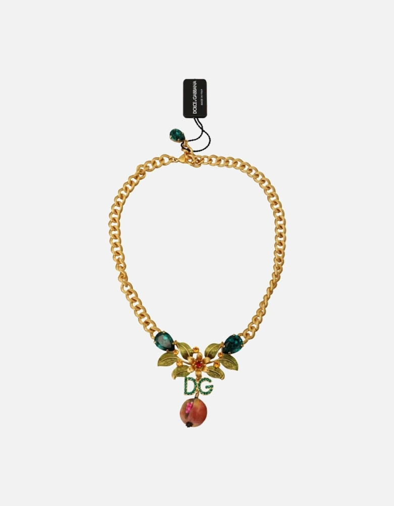 Pomegranate Necklace Gold Chain DG Charm Women