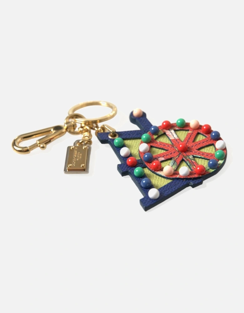 Multicolor Cellulose Keychain with Logo Hardware Women