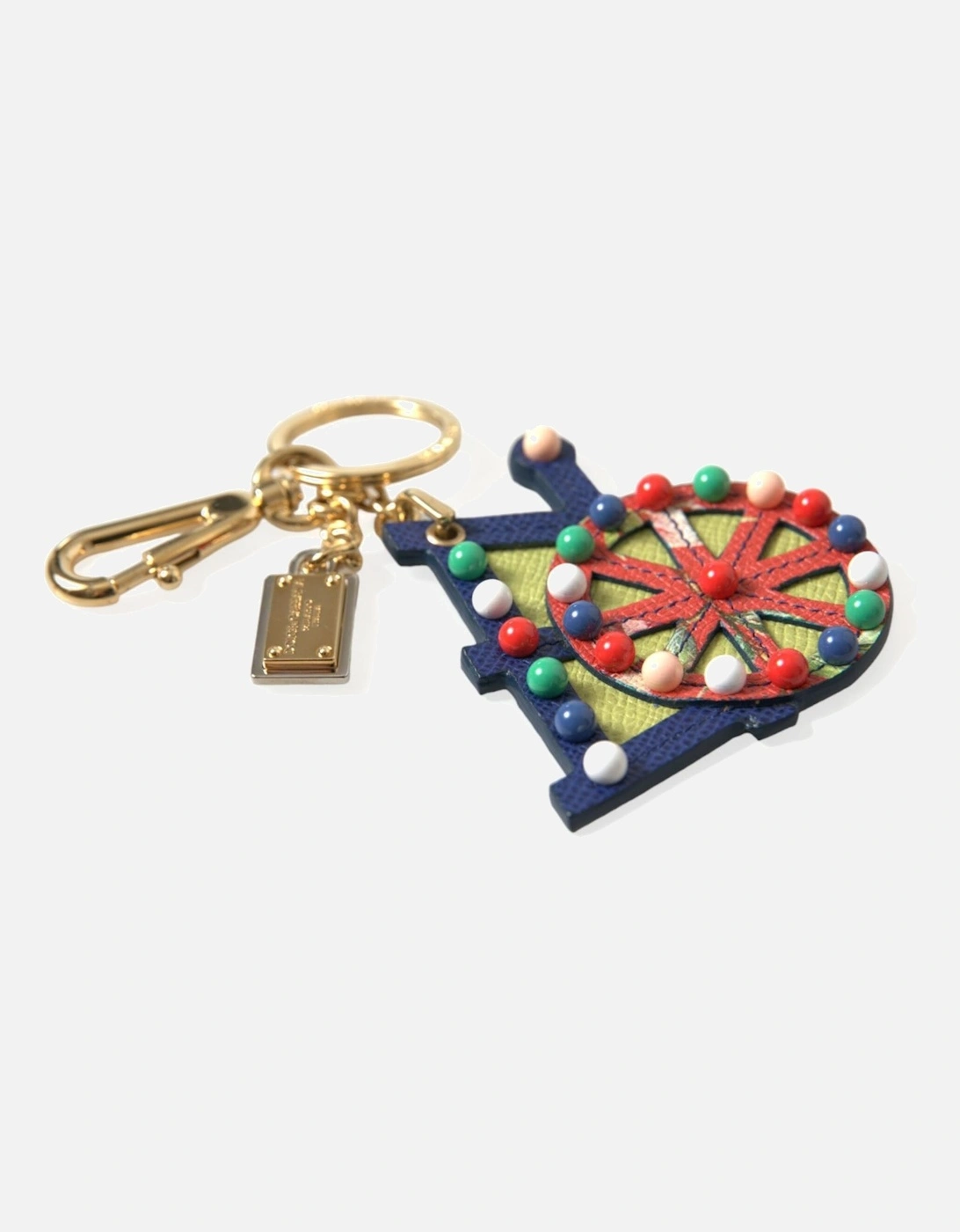 Multicolor Cellulose Keychain with Logo Hardware Women