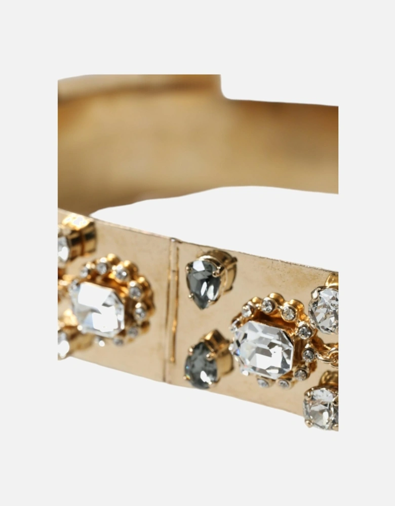 Crystal Embellished Gold Tone Waist Belt Women