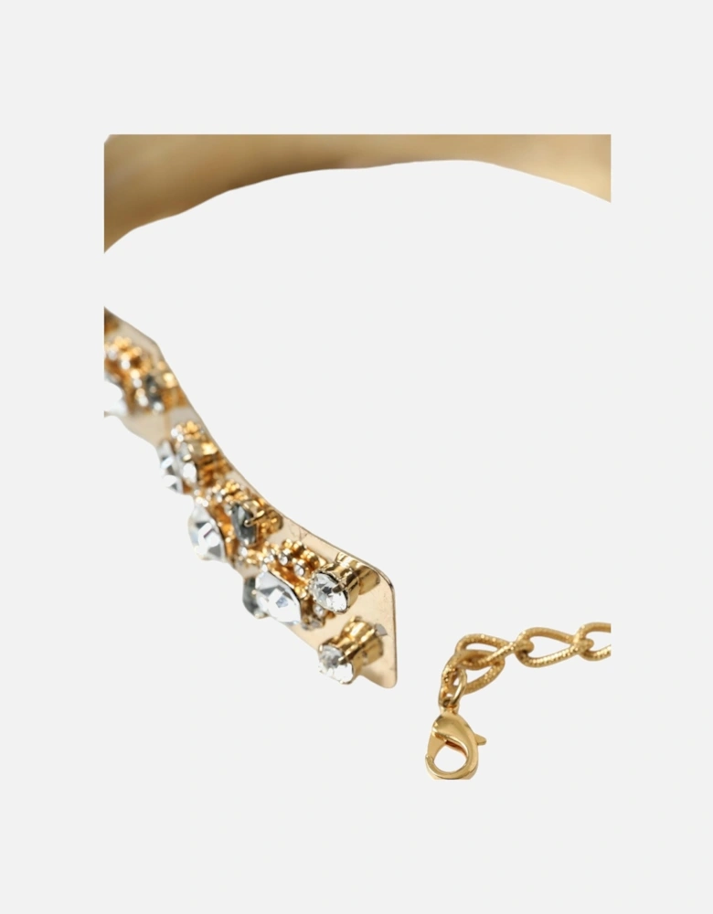Crystal Embellished Gold Tone Waist Belt Women