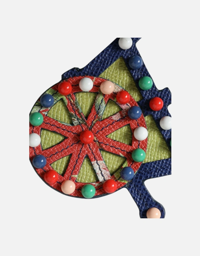 Multicolor Cellulose Keychain with Logo Hardware Women