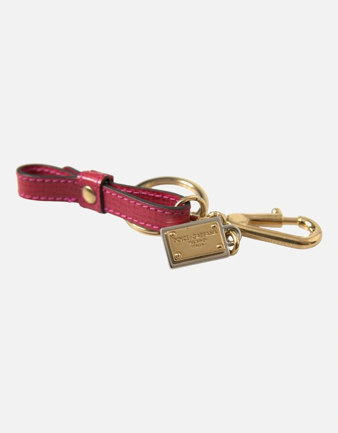 Brass Ring Keychain with Logo Hardware Women - Red
