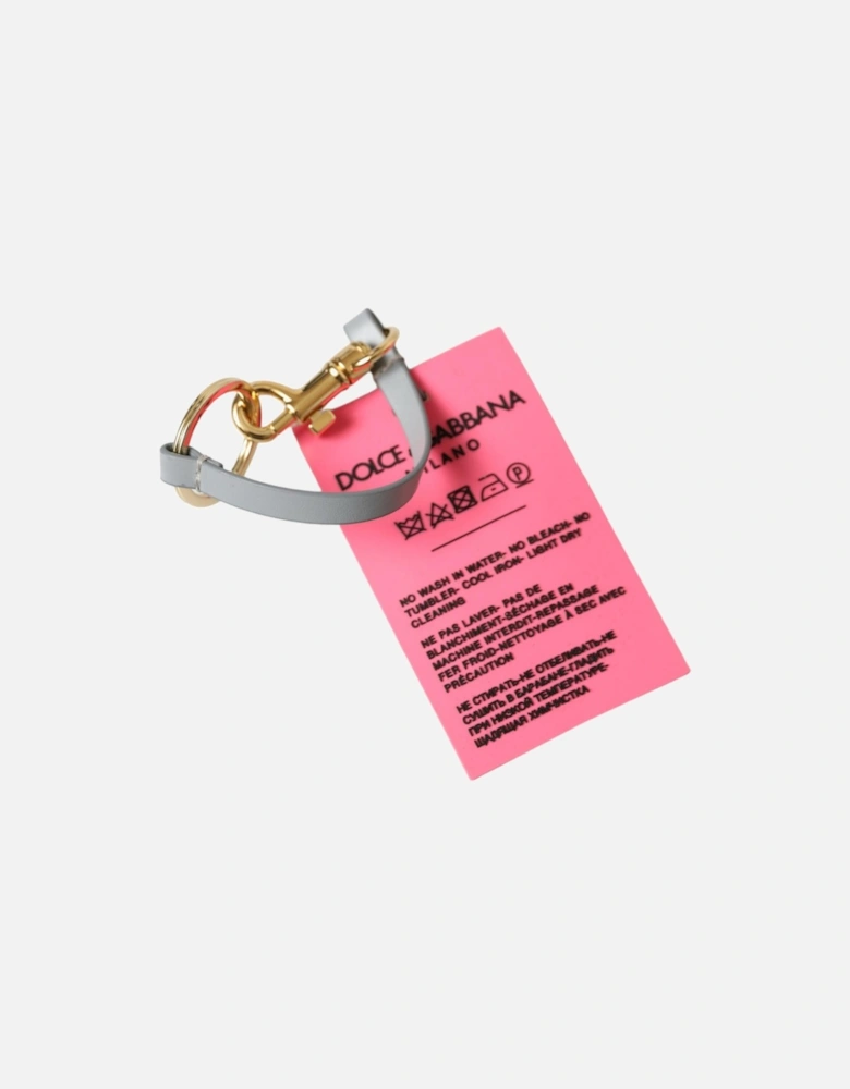 Trifold Key Holder with Logo Engraved Metal Hardware Women - Gold And