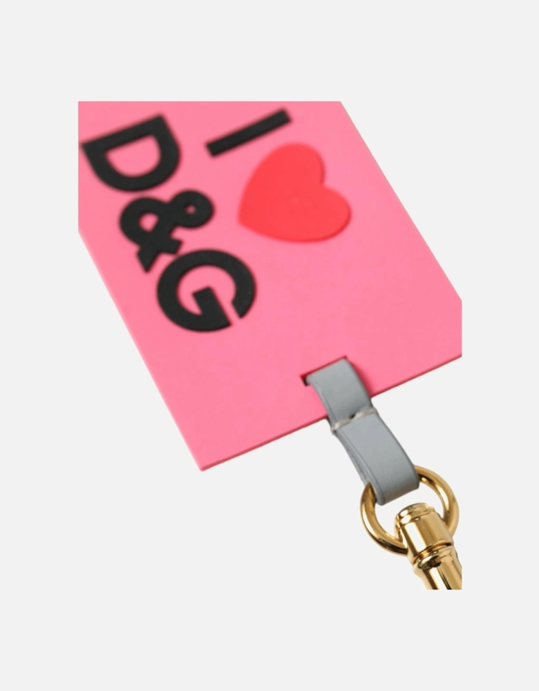 Trifold Key Holder with Logo Engraved Metal Hardware Women - Gold And