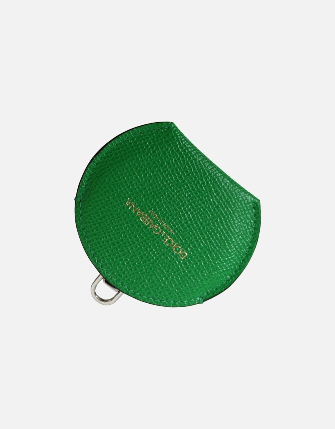 Dolce & Gabbana Women's Green Leather Hand Mirror Holder With Logo Detail - Size: One Size