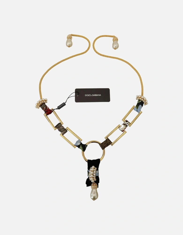 Gold Baroque Pearl Statement Necklace Women