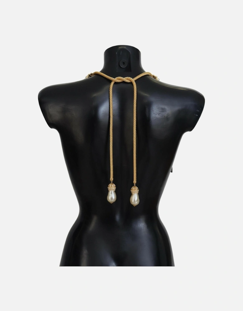 Gold Baroque Pearl Statement Necklace Women