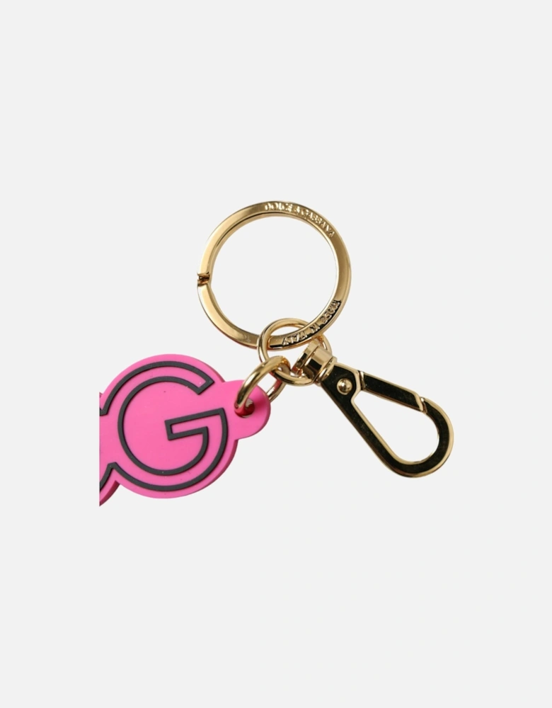 Brass and Logo Engraved Keychain by Italian Designer Women - Gold And