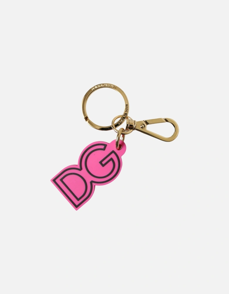 Brass and Logo Engraved Keychain by Italian Designer Women - Gold And