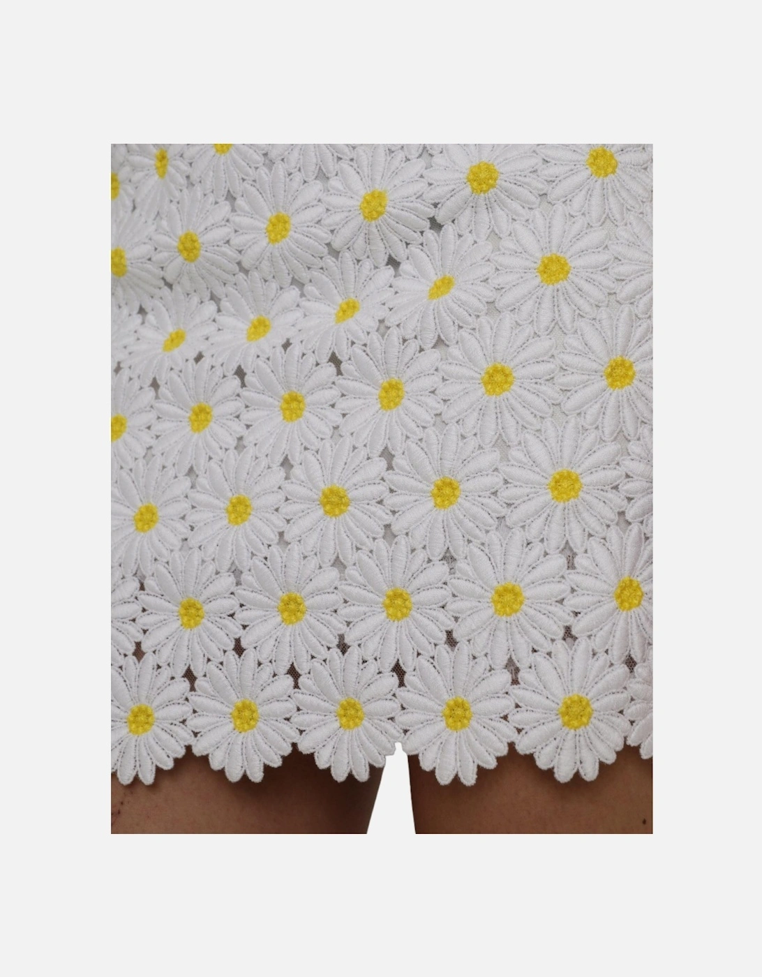 Floral High Waist Mini Skirt with Logo Detail and Zipper Closure Women