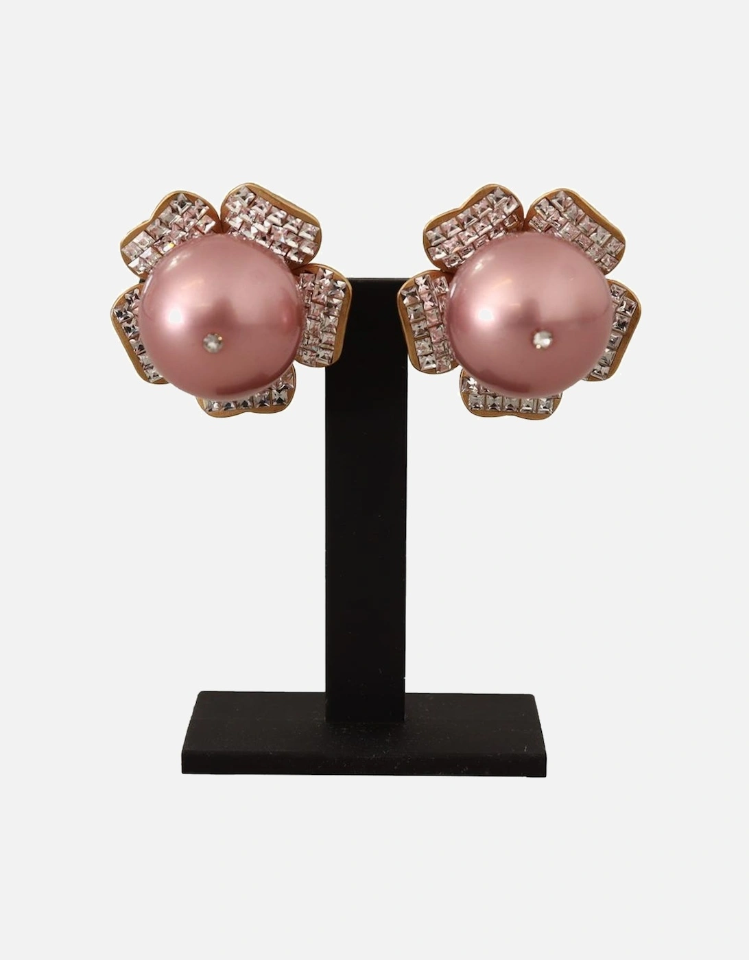 Dolce Gabbana Pearl Crystal Flower Earrings Women - Gold, 7 of 6
