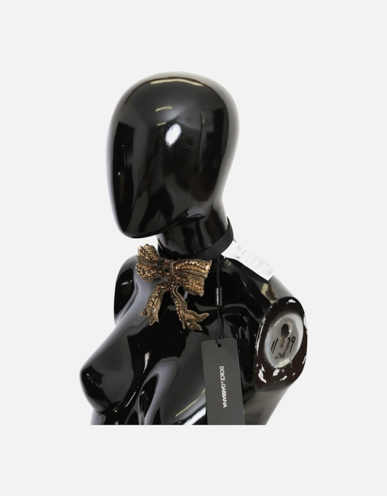 Dolce Gabbana Bow Detail Black Choker Women - Gold Miscellaneous
