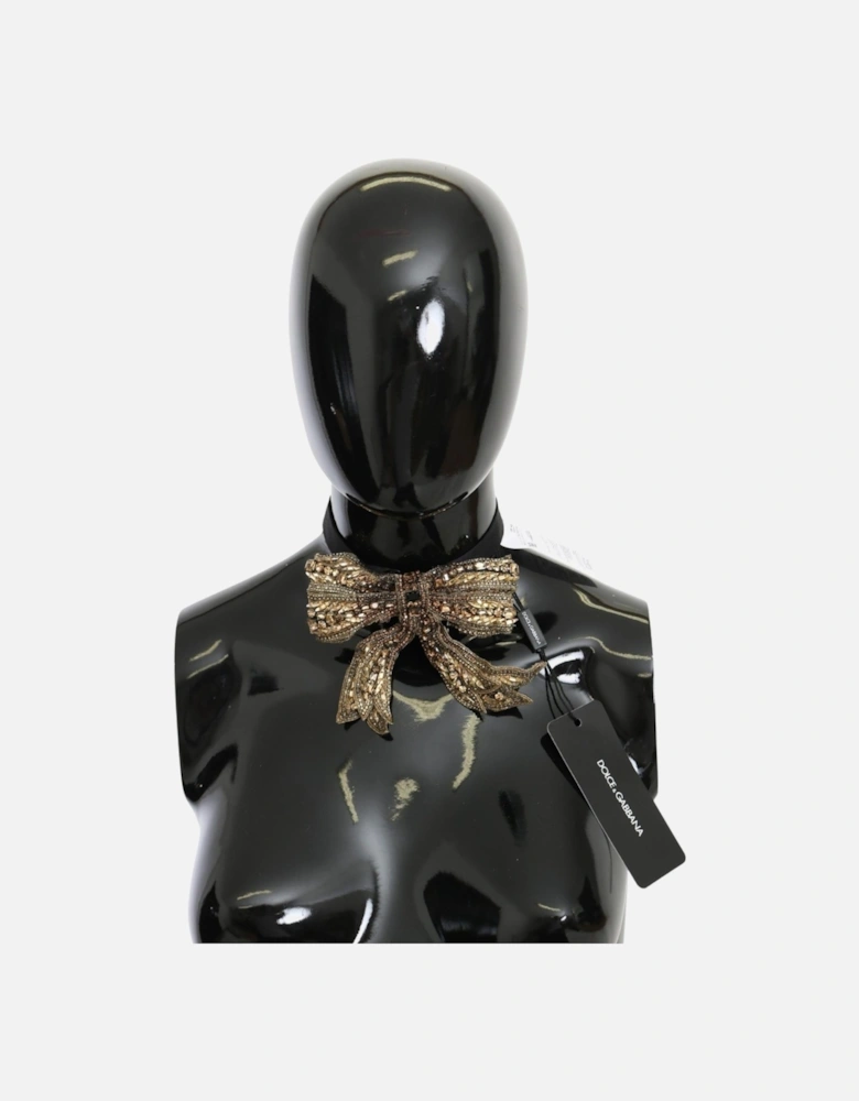 Dolce Gabbana Bow Detail Black Choker Women - Gold Miscellaneous
