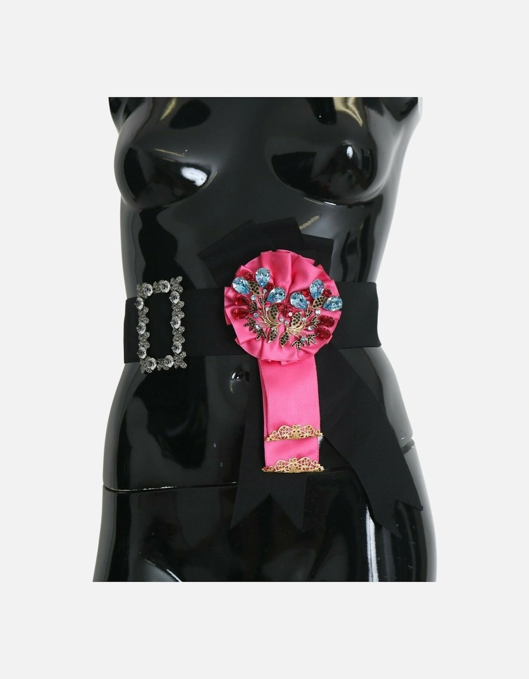 Dolce Gabbana Crystal Embellished Bow Belt Women - Black, 6 of 5
