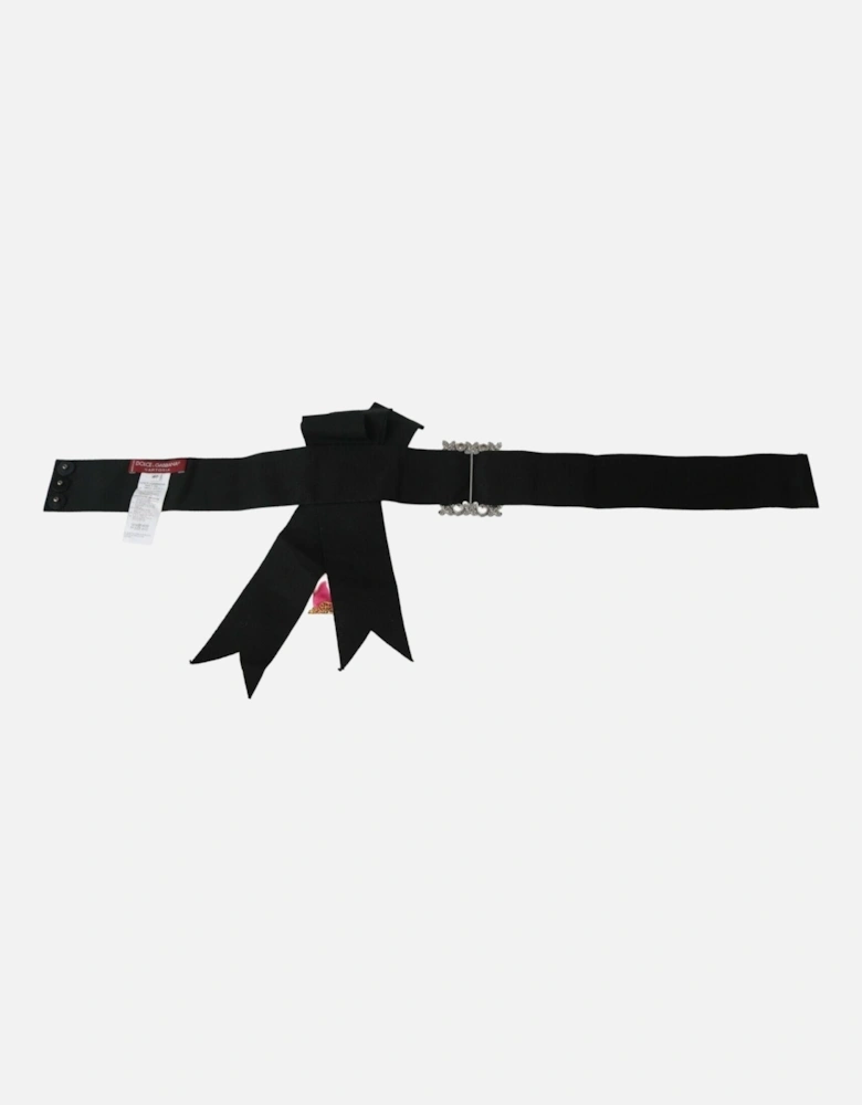 Dolce Gabbana Crystal Embellished Bow Belt Women - Black