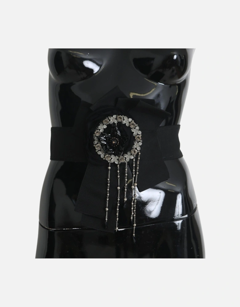 Dolce Gabbana Floral Embellished Belt Women - Black