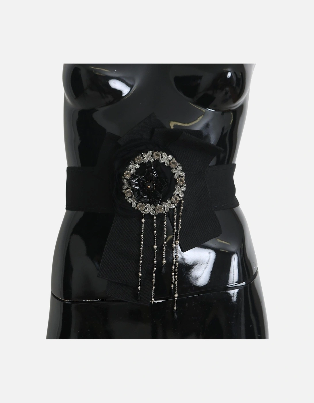 Dolce Gabbana Floral Embellished Belt Women - Black, 6 of 5
