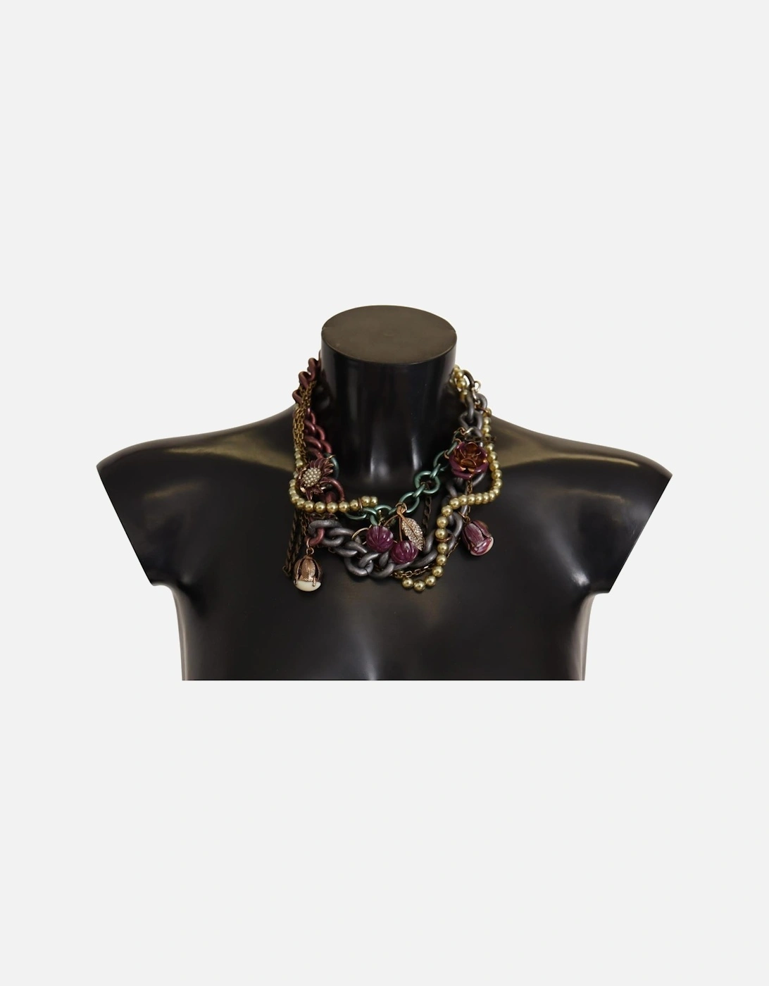 Layered Chain Pearl Statement Necklace Women - Gold, 7 of 6