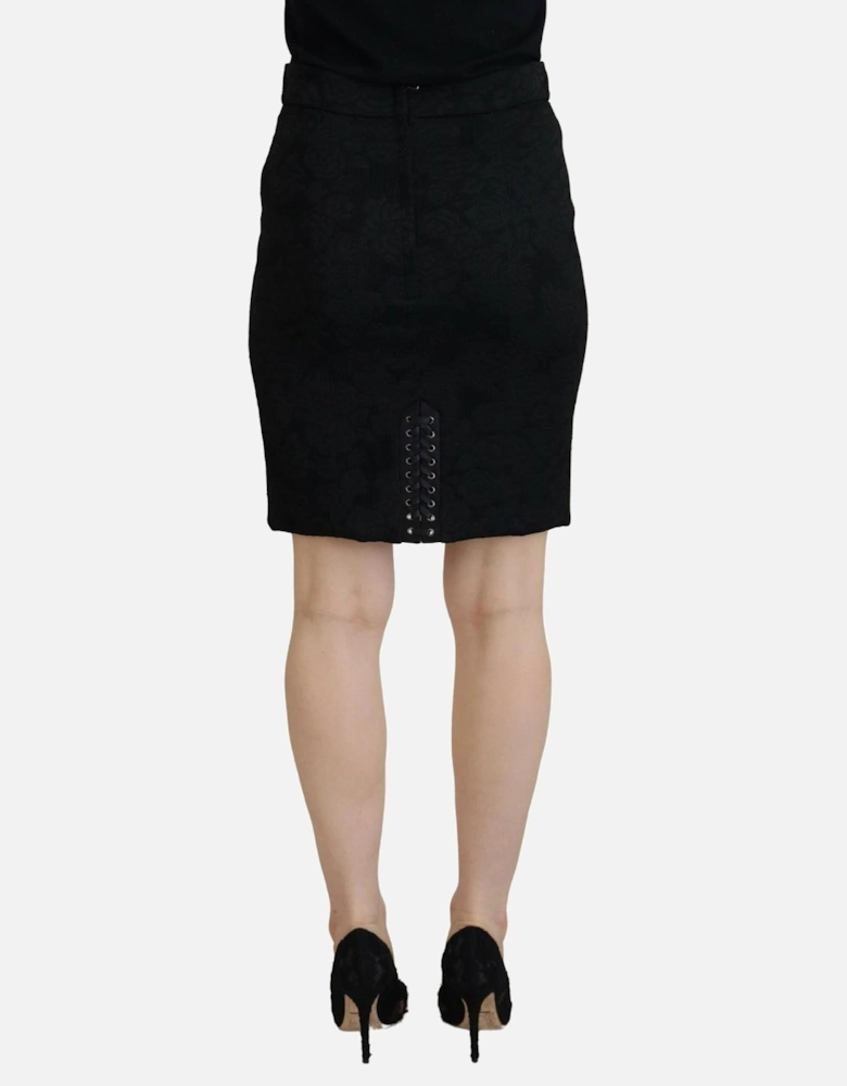 Dolce Gabbana A1857 LaceUp Mini Skirt Women - Black