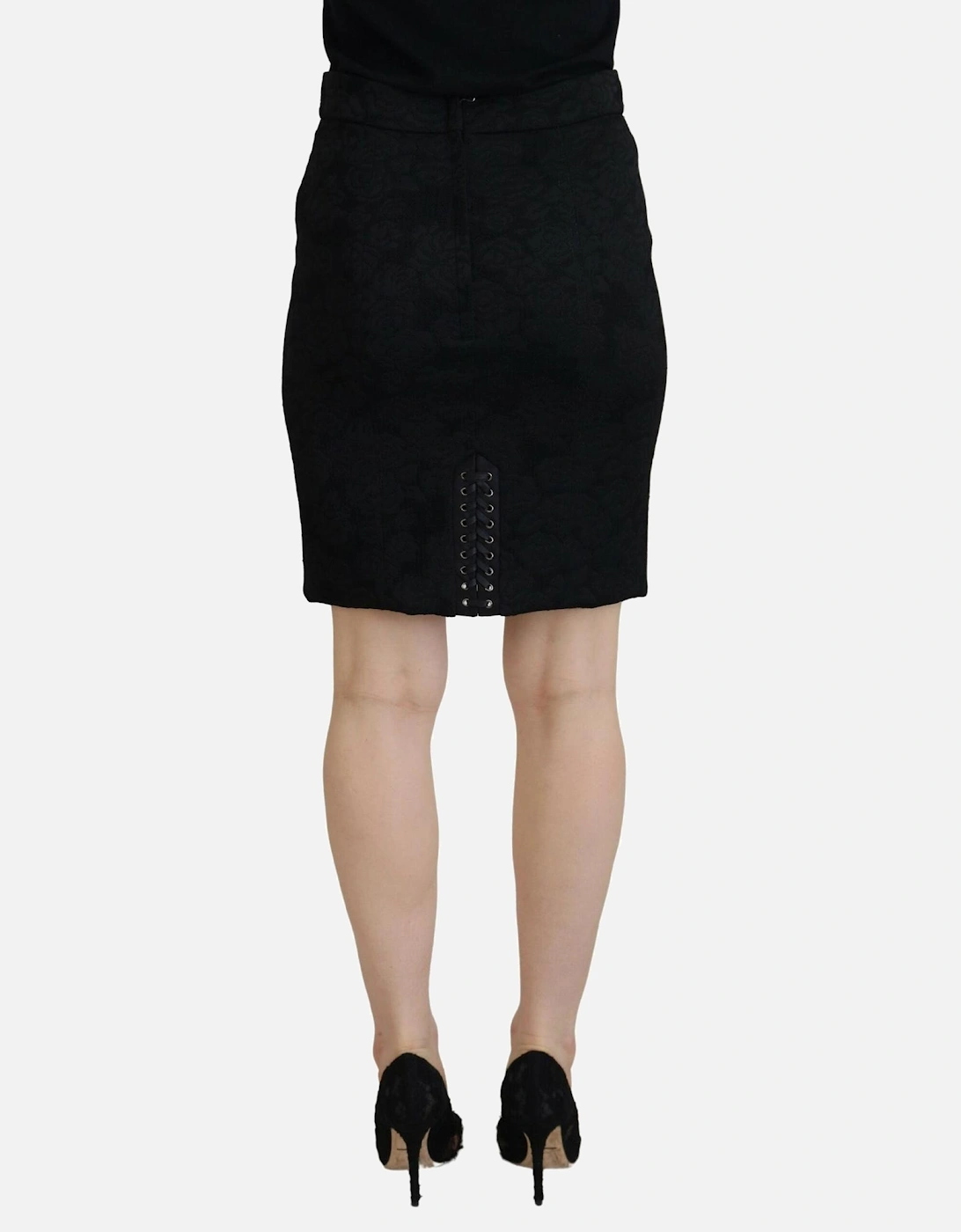 Dolce Gabbana A1857 LaceUp Mini Skirt Women - Black