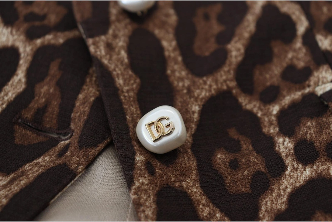 Leopard Mini Skirt Pleated Style Women - Brown