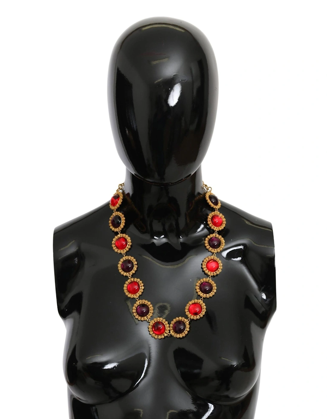 Red Purple Resin Statement Necklace Women, 6 of 5