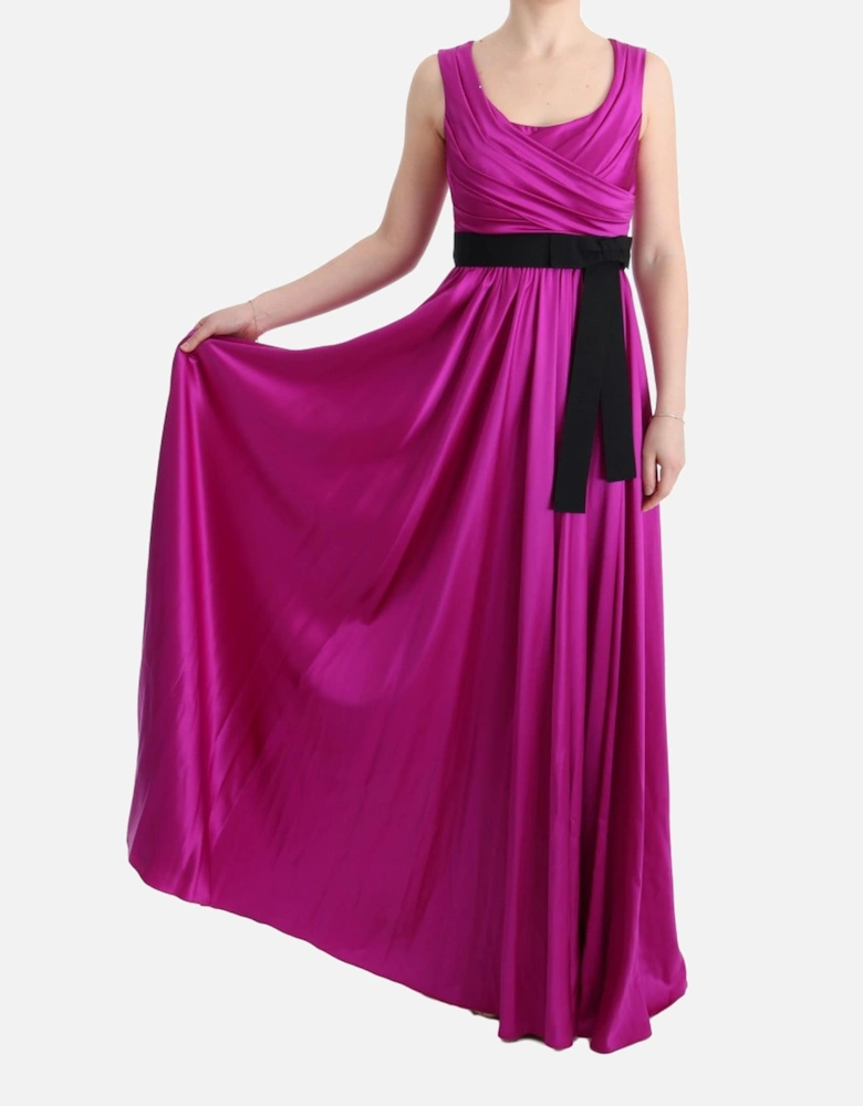 Dolce Gabbana Silk Maxi Dress Women - Pink Dresses