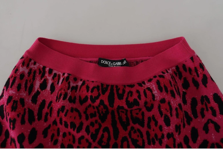 Leopard Print Mini Skirt ALine Style Women - Pink