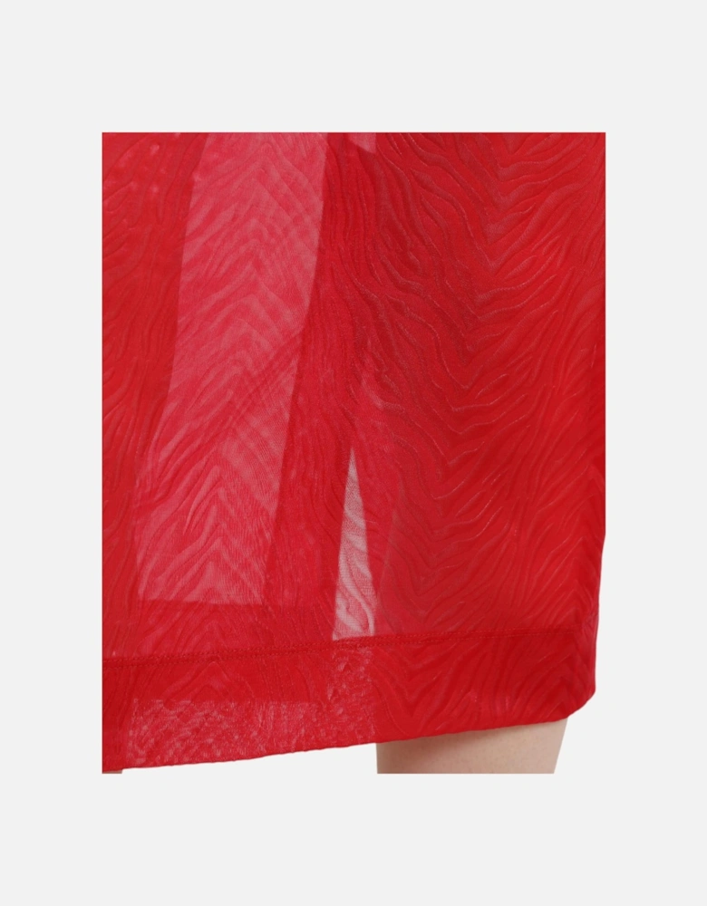 Pencil Skirt Red Zebra Print Women