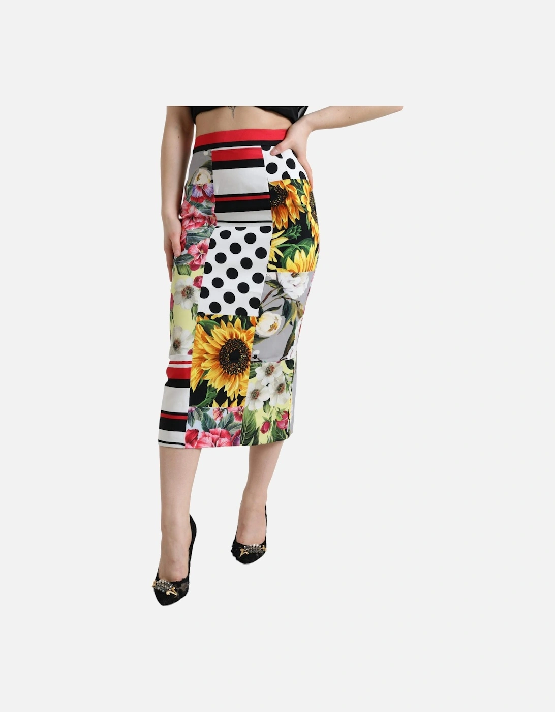 Floral Pencil Skirt Multicolor Style Women, 6 of 5