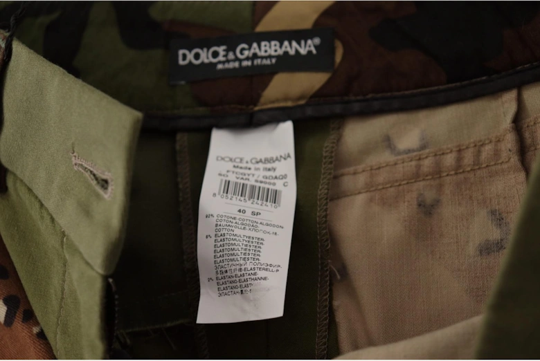 Dolce Gabbana Camouflage Patchwork Shorts Women - Green