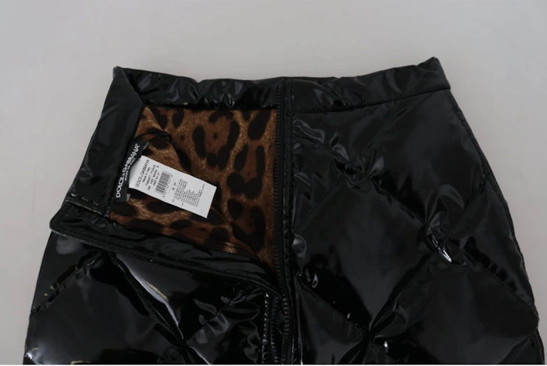 Mini Skirt Patent Leather Women - Black