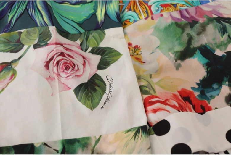 Floral Patchwork HighWaisted Shorts Women - Multicolor