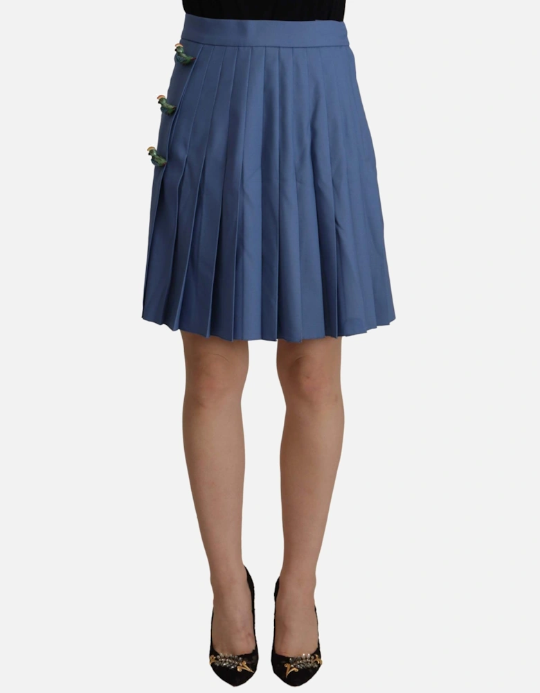 Dolce Gabbana Pleated Mini Skirt Women - Blue
