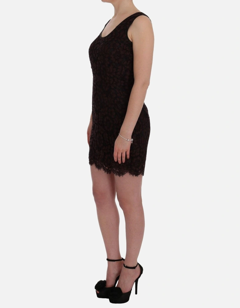 Lace Mini Dress Floral Lace Women - Bordeaux Dresses