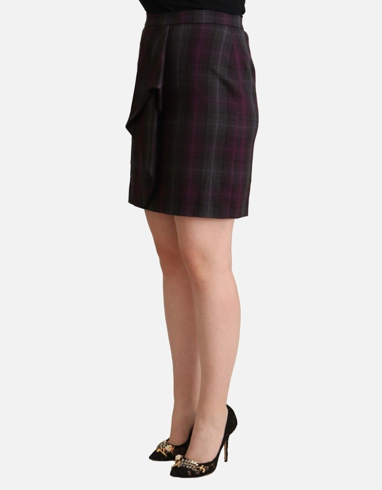 Plaid Ruffle Mini Skirt Women - Multicolor
