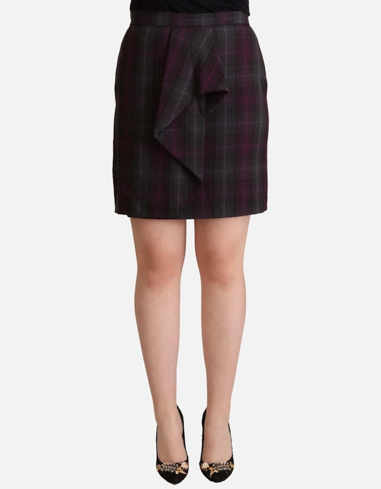 Plaid Ruffle Mini Skirt Women - Multicolor