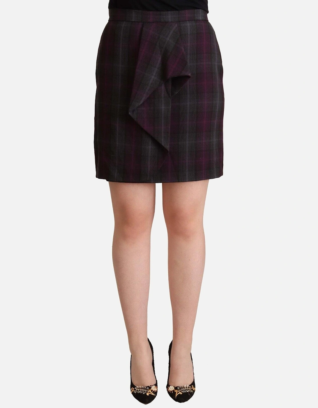 Plaid Ruffle Mini Skirt Women - Multicolor, 4 of 3
