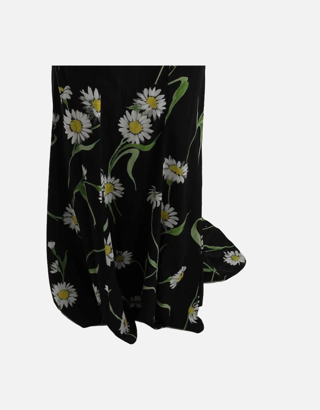 Daisy Print Maxi Dress Sleeveless VNeck Women - Black Dresses