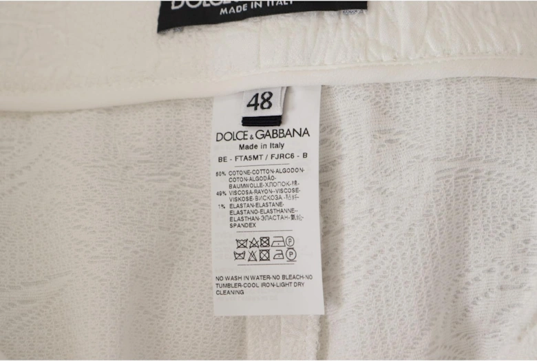 Dolce Gabbana Shorts Textured White Women