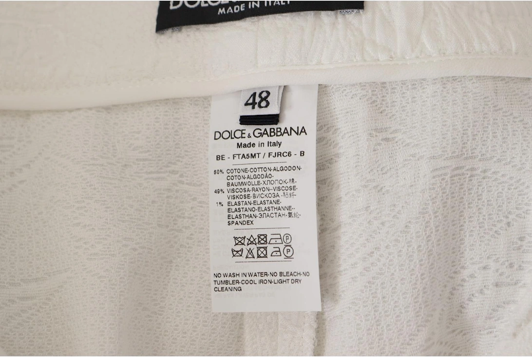 Dolce Gabbana Shorts Textured White Women